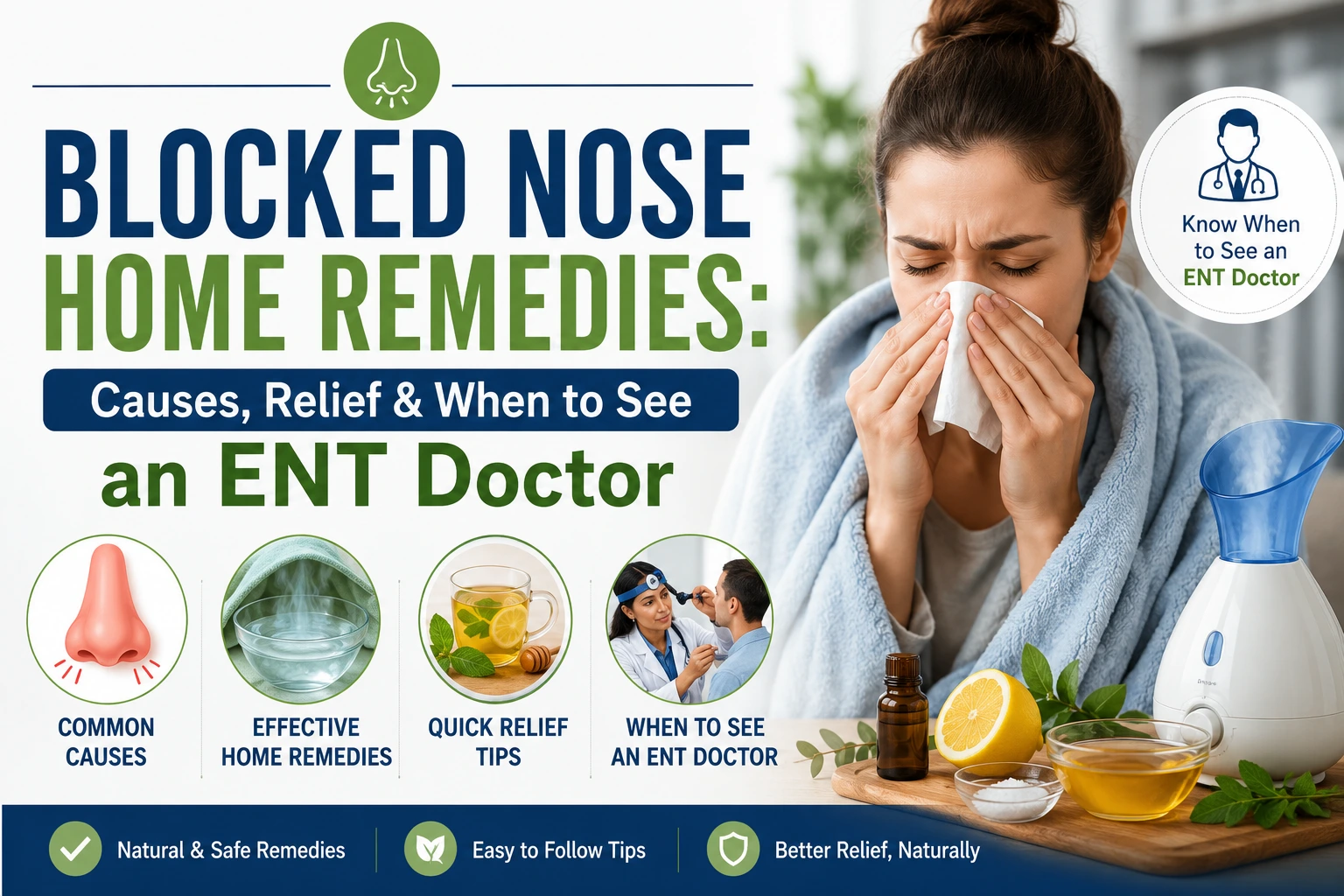 blocked nose home remedies